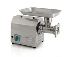 Zelsius Tritacarne elettrico professionale in acciaio inox, 250 W – 75 kg/h, macchina per carne, in acciaio inox, per salsicce di qualità gastronomica, macchina per carne con riempimento