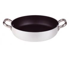 Pentole Agnelli ALSA110S28 Tegame con Maniglie, Alluminio, Argento, 28 cm