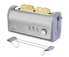 Cecotec Tostapane Toast&Taste 1L. Fessure XL, 1000 W, 7 posizioni Calore, Funzione Scongelamento e Riscaldamento.