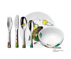 WMF Janosch Posate per Bambini, Acciaio Inossidabile, Multicolore, 6 Pezzi