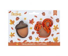 Decora 0255164 SET 2 TAGLIAPASTA BOSCO IN PLASTICA