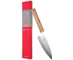 Pirge Prosharp Coltello da cucina tradizionale giapponese professionale | Coltello a Sushi in acciaio inox | di alta qualità | Resistenza a la corrosione | impugnatura ergonomica in legno di rosa