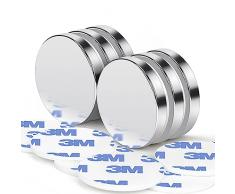 Wukong Magneti al Neodimio 20 x 4 mm Super Forti, 6 Pezzi Calamite Potenti per Lavagna Magnetica Frigorifero,Mini Magneti Rotonde Servizio Pesante