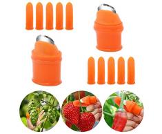 Kiuiom Coltello Pollice,Coltello Dito in Silicone,Coltello Pollice Silicone,Coltello Separatore Giardino,Coltello Piante Raccolta,Attrezzi Giardinaggio per Giardini,Raccolta Ortaggi,Capannoni Frutta