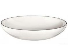 ASA Ligne Noire Piatto Fondo per Pasta / Minestra, Linea Nera, Fine Bone China, Bianco Caldo, Ø 22 cm, 1904113