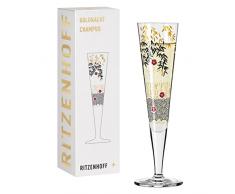 RITZENHOFF 1071019 - Bicchiere da champagne 200 ml - Serie Goldnacht n. 19 - Elegante pezzo di design con vero oro - Made in Germany