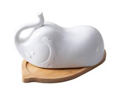 Cabilock Portaburro in Ceramica Porta Burro con Coperchio Porta Burro con Coperchio Porta Burro con Coperchio Porta Burro Elefante Porta Margarina Porta Formaggi Piatto in Ceramica