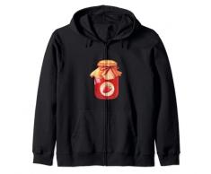 Barattolo di marmellata di fragole Felpa con Cappuccio