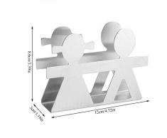 Tovagliolo moderno in acciaio inox con portatovagliolo moderno per arredo da tavolo