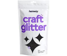 Craft nero Hemway glitter 100g 3,5 once Ultra Fine/Fine Extra 1/128 .008 0.2MM per Arte e Mestieri Bicchieri di carta di vetro Decorazioni fai da te progetti