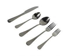 BESTonZON 1 Set Set Di Posate Set Di Piatti Campeggio Forchette In Acciaio Inox Cucchiai Neri Set Di Stoviglie Per Bistecche In Metallo Set Di Forchette Cucchiaio Set Di Stoviglie