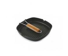 Risol Bistecchiera Antiaderente gratella Manico Pieghevole 26x26 Pentole Cucina