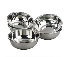 Tstorage Terrina Terrine Ciotola Acciaio Scodelle Insalatiera Zuppiera Acciaio Inox, Set di 6