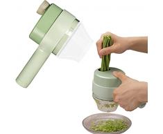 SPORTARC 4 in 1 portatile elettrico affettatrice per verdure Set senza fili, tritacarne verdure, tritacarne aglio tritacarne tritacarne per zenzero, peperoncino, frutta