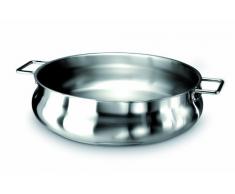 Barazzoni Tummy Tegame due manici, Acciaio inox 18/10, Diametro cm 26, Litri 3,75. Made in Italy.