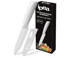 IPEA Coltello in Ceramica per Frutta, Verdura, Carne - Coltello Chef da Cucina Multiuso con Lama Affilata per Tagliare e Spelare Cibo e Ortaggi - Coltello con Coprilama e Impugnatura Antiscivolo