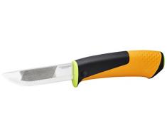 Fiskars Coltello professionale, Include fodero con affilalama, Lunghezza totale: 21,9 cm, Nero/Arancione/Verde, 1023619
