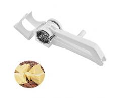 Reuvv Rotante Grattugia Multiuso Acciaio Inox Classico Lame Comodo Pulizia per Formaggio Dadi Cioccolato