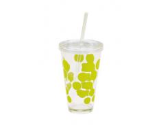 Zak Designs 0989-5720 - Bicchiere con cannuccia integrata, 48 cl, colore: Verde