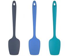 Cucchiaio Spatola Silicone Set 3: U-Taste 315℃ Resistenza al Calore Leccapentola in Gomma Flessibile senza BPA, per Cucinare Raschiare Mescolare, Utensili da Cucina (Multicolore)