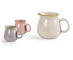 lattiera contenitore latte in ceramica con manico colori assortiti 9 cm 350ML CEZ-818073