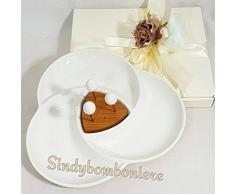 Bomboniere utili matrimonio antipastiera ceramica bianca prezzi scontati vendita online SB