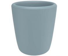 OLGS Tazza in silicone per bambini, per imparare a bere, per bambini, antiscivolo, blu, per bambini, in silicone, per neonati e bambini, lavabile in lavastoviglie, senza BPA, 140 ml (eter)