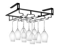 Kamiya Portabicchieri Sospeso Nessuna Perforazione Richiesta Porta Bicchieri Sospesi Porta Calici da Parete (3 Binari)