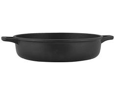 Home Granchef Tegame Fus Antiaderente Ex/Chef 2 Manici Cm26 Pentole Cucina, Alluminio pressofuso, Nero, 26 cm