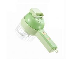 TASUN Affettatrice elettrica per verdure 4 in 1, set di tagliaverdure elettrico portatile mini affettatrice elettrica e tritatutto, adatto per aglio, peperoncino, cipolla, sedano, carne