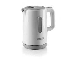 Ariete Bollitore Breakfast 2845, Bollitore Elettrico con Livello Acqua Visibile, Base Cordless 360°, Spegnimento Automatico, Coperchio di Sicurezza, Capacità 1,7 L, 2200W, Bianco