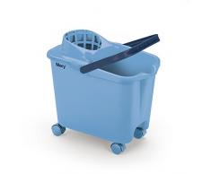Mery 0325.09 Secchio con Ruote, Capacità di 14 Litri, colore blu