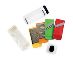 OXO Good Grips Set Grattugia alimentare, Affettatrice Multiuso con Contenitore