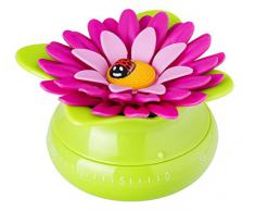 Vigar 7021 Flower Power - Timer da cucina, in plastica, 6 x 6 x 6 cm, colore verde