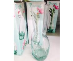 Rocco Bormioli Vaso PORTAFIORI Bouquet H. CM 19 Verde Porta Fiori in Vetro VASETTO MONOFIORE