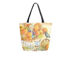 Mnsruu - Borsa a secchiello da cucina, riutilizzabile, in tela, per la spesa, per esterni