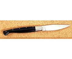 artigiano roberto monni Coltello SARDO PATTADA Artigianale Manico in Buffalo Nero da Collezione Tascabile da Caccia