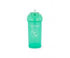 Twistshake Bicchiere Sippy Baby con Cannuccia - 360ml | Bottiglie Dacqua per Bambini a Prova di Perdite | Tazza Antigoccia per i più Piccoli | Tazza di Cannuccia Senza BPA | Verde Chiaro
