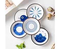 YAANBUNB 5 Pz Ciotoline per Aperitivo Ciotole Soia Ciotole per Antipasti Ciotoline per Salse Mini Ciotole Ceramica Colorate Ciotole Piccole per Salse per Salsa di Soia Wasabi Salsa per il Sushi