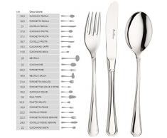 Pintinox 12 Pezzi Forchetta per Pesce posata in Acciaio Inox 18/10 - Spessore mm 2,5 Made in Italy Modello America