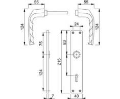 Hoppe - Maniglia da porta stile Birmingham Lochung:BB (Buntbart) F1 Lochung:BB (Buntbart)