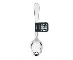 SUCK UK SK SPOONSKULL1 Cucchiaino da Zucchero a Forma di Teschio, Legno, Argento, 1