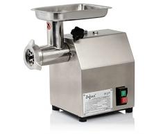 Zelsius Tritacarne elettrico professionale in acciaio inox, 250 W – 75 kg/h, macchina per carne, in acciaio inox, per salsicce di qualità gastronomica, macchina per carne con riempimento