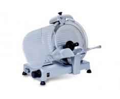 METRO Professional Affettatrice GFS2030, alluminio/acciaio inox, 230 V, Ø lama: 30 cm, spessore taglio: 1mm - 15mm, 180 W, con spegnimento di sicurezza e modalità continua, argento