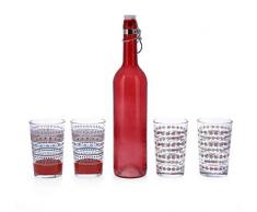 Arc DIST. Arte per LA CASA IBERICA,S.L Set 5P Bottiglia + 4 Bicchieri Colore ARIZONE QD, Nero Standard