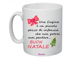Tazza 8x10 Scritta Una cugina e Un Piccolo Pezzo di Infanzia Natale Regalo