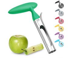 Asdirne Levatorsoli Mela, Togli Torsolo Mela con Manico in ABS e Lama Seghettata in Acciaio Inossidabile, Leva Torsolo Mela, Verde