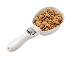 lffopt Misurino Cucchiaio Bilancia Contenitore per Alimenti per Gatti Paletta Staccabile dellalimento per Animali Domestici