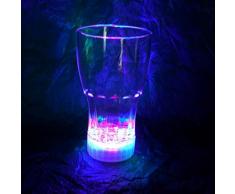 Decotrend-Line Tumbler Alto Bicchiere Coca Cola in Plastica con LED, 300 mL