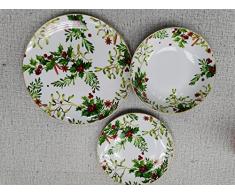 Fade piatti Natale RedBerry 18 pz porcellana